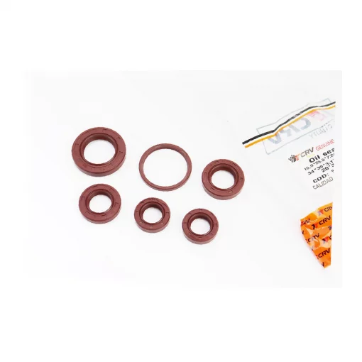 Сальники к-кт 6шт (15,6x25,5x7-2шт; 17x30x5; 20x31x7; 24x40x7; 34x39x4) двигателя, Honda DIO, коричневые, от 10шт -10%, YQ-352482