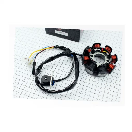 Статор магнето (генератора) (8 катушек разъем "мама 2+2") высота 31мм, 50-100сс 4Т, YQ-309577