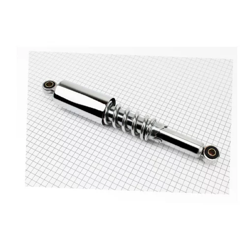 Амортизатор задній JH/CB/CG-335мм*d-55мм (втулка 12мм / втулка 10мм) стакан, регул., хром, ЗЧ-МОТО, YQ-318003