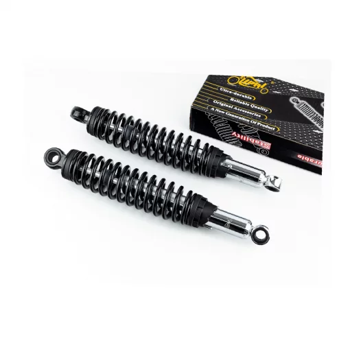 Амортизатор задній JH/CB/CG-340мм, D-60мм (втулка 17мм/втулка 15мм) регул., чорний к-кт 2шт, ЗЧ-МОТО, YQ-357518