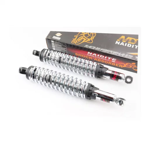 Амортизатор задній JH/CB/CG-340мм*d-59мм (під втулки) регул., хром к-кт 2шт, ЗЧ-МОТО, YQ-318486