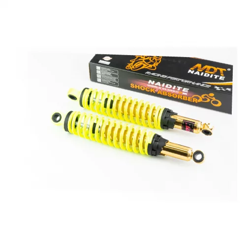 Амортизатор задній JH/CB/CG-345мм*d-60мм (під втулки) регул., лимонний к-кт 2шт, ЗЧ-МОТО, YQ-351152