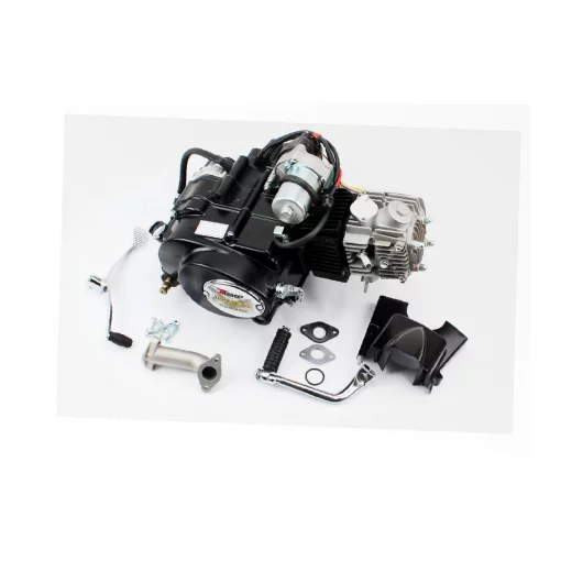 Двигатель мопедный в сборе 125куб (Active)-"механика", чёрный, ДВИГУН, YQ-307057