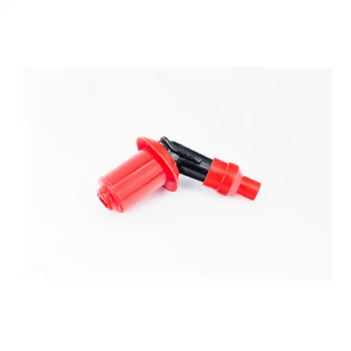 Свечной колпачок "люлька" 45&deg; (силикон), красный, СВІЧКИ, YQ-301493