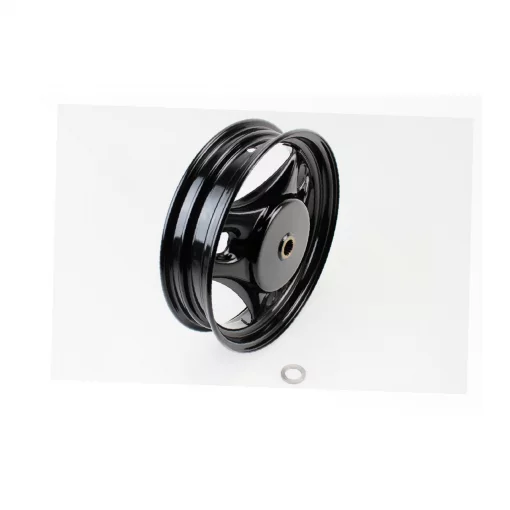 Диск колёсный задний Suzuki LET'S (стальной)+шайба, чёрный, YQ-352183