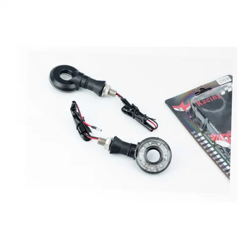 Поворотник діодний "БУБЛИК" з отвором, чорний, к-кт 2шт, ФАРИ, ПОВОРОТИ, YQ-354624