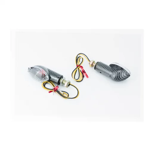 Поворотник діодний "ОВАЛ" карбон, прозоре скло, к-кт 2шт, ФАРИ, ПОВОРОТИ, YQ-301345