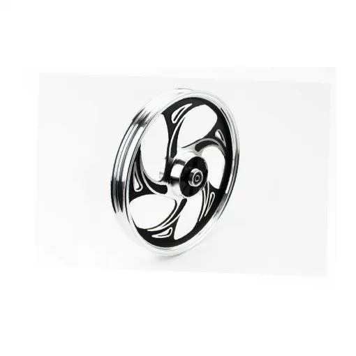 Диск задний литой 17x1,6 ALPHA/ACTIVE "волна", чёрный (ось 12мм) тип 2, ACTIVE, YQ-320261