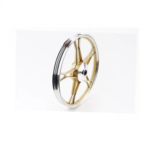 Диск передний литой 17x1,2 DELTA, жёлтый (ось 10мм), ALPHA, YQ-357324