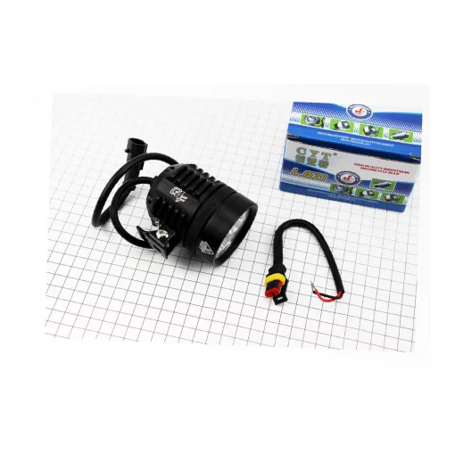 УЦЕНКА Фара дополнительная светодиодная влагозащитная-6 LED, 60мм (без крепления), ЗЧ-МОТО, YQ-324776