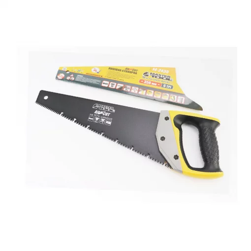 Ножівка по дереву 350мм, 9TPI MAX CUT, загартований зуб, 3D заточування, тефлонове покриття, BLACK ALLIGATOR (14-2435), Ручний