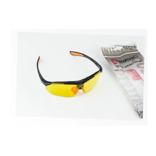 Окуляри захисні, матеріал лінзи-полікарбонат PC, жовті (SP-0093), Ручний інструмент, YQ-702383