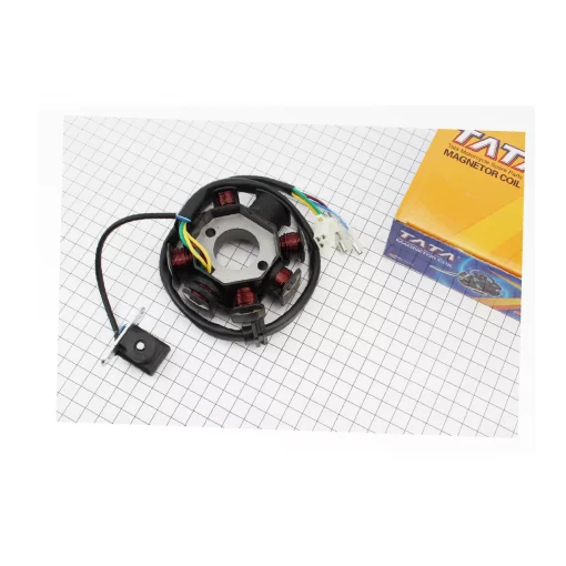 Статор магнето (генератора) (8 катушек разъем "мама 3+2") высота 34мм тип 1, 125-150сс 4Т, YQ-310193