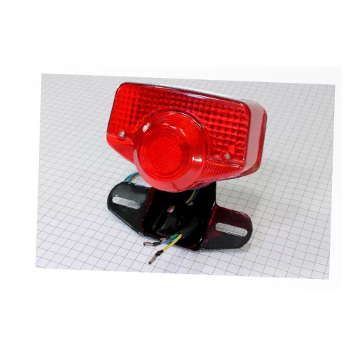 Ліхтар задній ALPHA, чорна ніжка під два болти, DELTA, YQ-318449