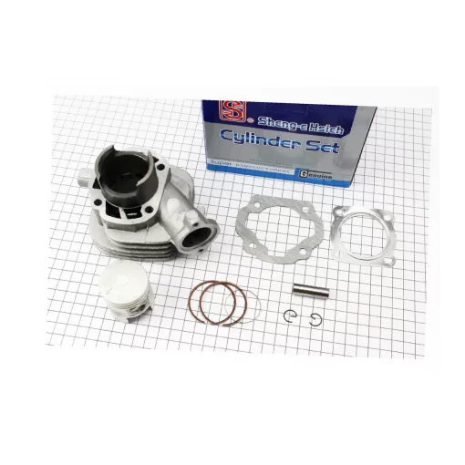 Цилиндр к-кт (цпг) 50cc-41мм (палец 10мм), синяя коробка, 2Т-ЛАНЦЮГ, YQ-311075