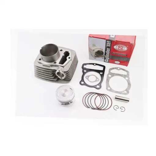 Цилиндр к-кт (цпг) CB200cc- 63,5мм (высота цилиндра 76/104мм) (палец 15мм), красная коробка (метал), CB125-300, YQ-356080