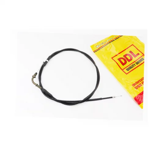 Трос газа для GY6 под карбюратор JH70 (крепление верхнее с гайкой) (с регулировкой по длине) (трос 200см; кожух 191см), ЗЧ-СКУТЕР,