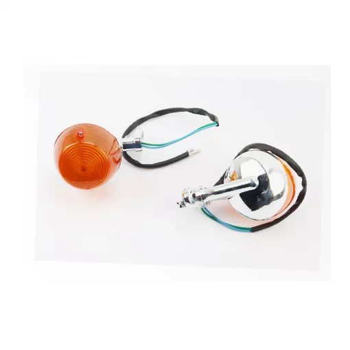 Поворотник лев., прав., "хром круглые" к-кт 2 шт (цена-качество), (два провода), DELTA, YQ-357172