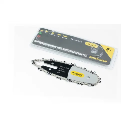 Шина 4"-1,1мм 1/4" 28зв L-13см (подходит на аккумуляторную мини-пилу) + цепь 1/4"-1,1мм-28зв. квад. зуб, на блистере, Б/П-РІЗНЕ,