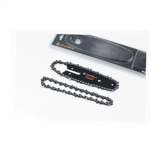 Шина 4"-1,1мм 1/4" 28зв L-13см (подходит на аккумуляторную мини-пилу) + цепи 1/4"-1,1мм-28зв. круг. зуб 2 шт, Б/П-РІЗНЕ, YQ-214024