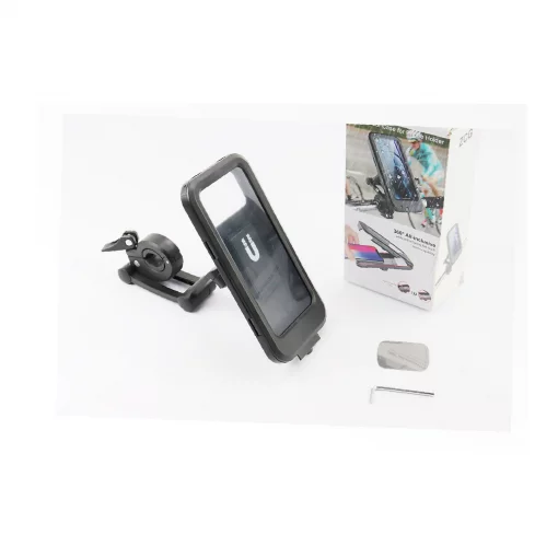 Держатель-чехол телефона 175х82мм на руль, сенсорная плёнка, регулируемый угол настройки 360&deg;, внутренняя магнитная фиксация