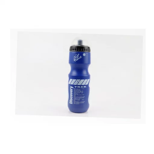 Фляга пластиковая 550мл, с защитной крышкой, синяя с рисунком белым "Trek", ВЕЛОАКСЕСУАРИ, YQ-409533