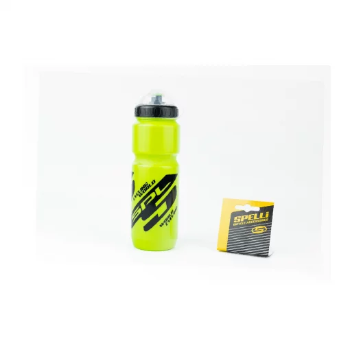 Фляга пластиковая 800мл, с защитной крышкой, салатово-чёрная SWB-528-L, ВЕЛОАКСЕСУАРИ, YQ-414027