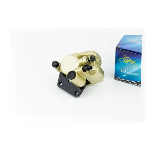 Гальмівний супорт передньої системи (однопоршневий) з колодками "квадрат", золотистий, STORM, YQ-314409