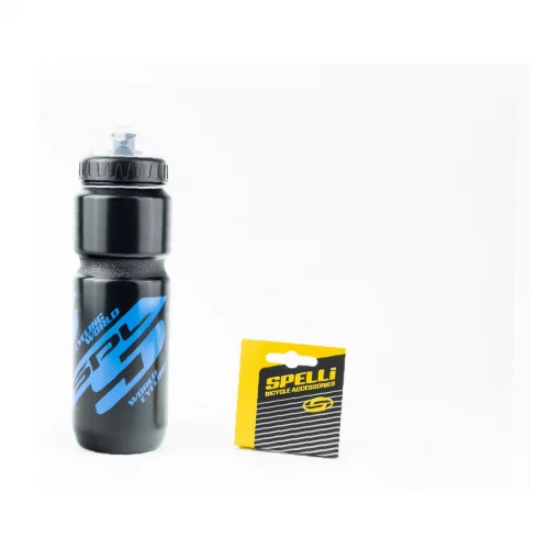 Фляга пластиковая 800мл, с защитной крышкой, чёрно-синяя SWB-528-L, ВЕЛОАКСЕСУАРИ, YQ-414077