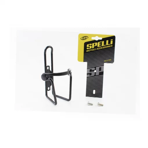 Флягодержатель алюминиевый с пластмассовыми вставками, крепл. на раму, чёрный SBC-103, ВЕЛОАКСЕСУАРИ, YQ-409748