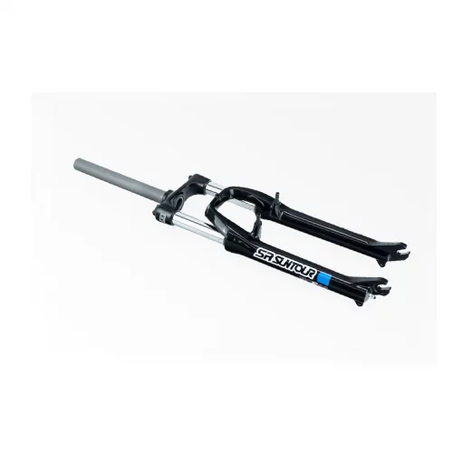 Вилка 26" амортизационная, без резьбы 1-1/8" (28,6мм), шток 240мм, с ходом 100мм, V-brake, Preload, алюминиевая, чёрная XCE 28,