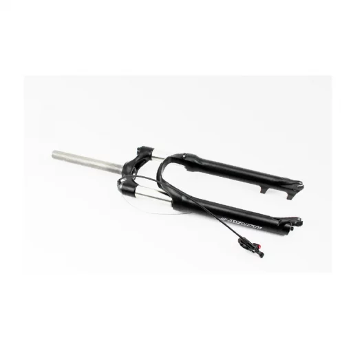 Вилка 26" амортизационная, без резьбы 1-1/8" (28,6мм), шток 240мм, с ходом 100мм, Disk-brake, пружинно-масляная, выносной Lockout,