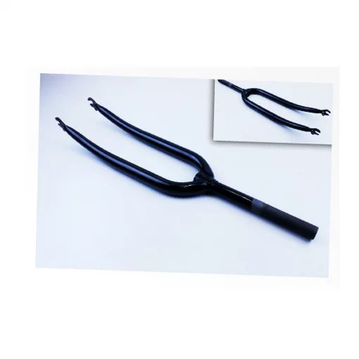 Вилка 28" з різьбою 1" (25,4мм), шток 240мм, чорна, ВЕЛОЗАПЧАСТИНИ, YQ-403480