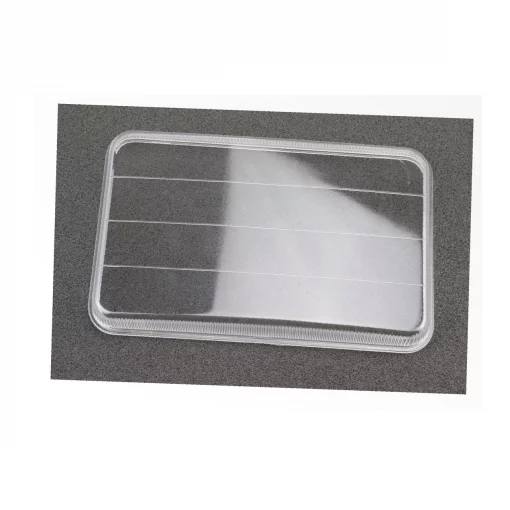 Скло-розсіювач фари квадратної (пластик), DELTA, YQ-357127