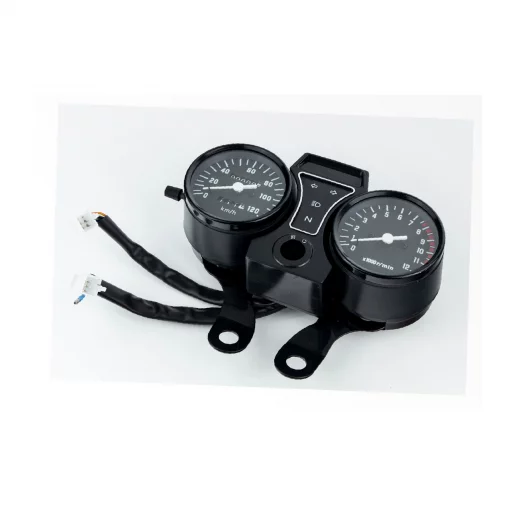 Спідометр "подвійний" 120 км/год тахометр електронний (вузьке кріплення, 2 фішки "тато"), чорний, ALPHA, YQ-319385