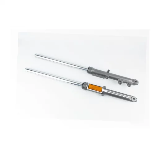 Вилка передняя (перья) лев., прав., к-кт 2шт, (диск.торм.) 715мм, тёмно-серые (без гофры), Viper-125-150J, YQ-356262