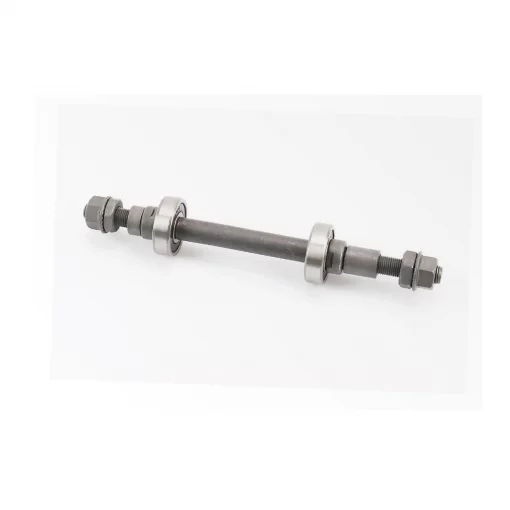 Вісь задня MTB М10х180мм, пром-підшипники 6200 2RS, кріпл. гайка, чорна, ВЕЛОЗАПЧАСТИНИ, YQ-406704