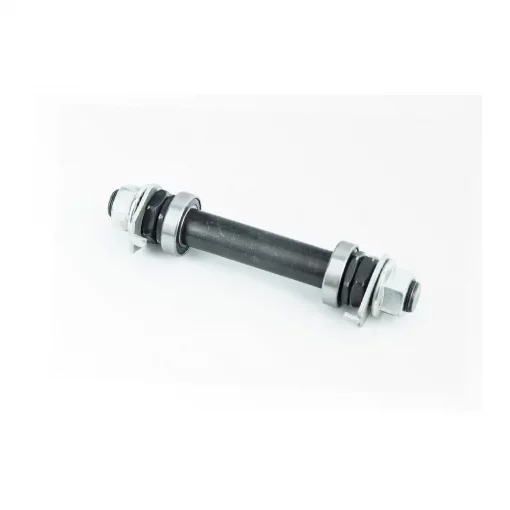 Вісь передня BMX М14х140мм, пром-підшипники (15х28х7) 6902 2RS, кріпл. гайка, чорна, ВЕЛОЗАПЧАСТИНИ, YQ-403345