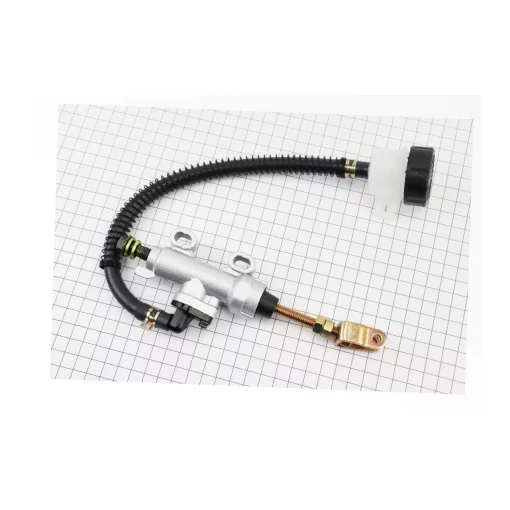 Гальмівний циліндр головний задній, мотоцикли/ATV (кріплення: min-33мм; max-56мм) тип 1, сріблястий, ЗЧ-МОТО, YQ-351312