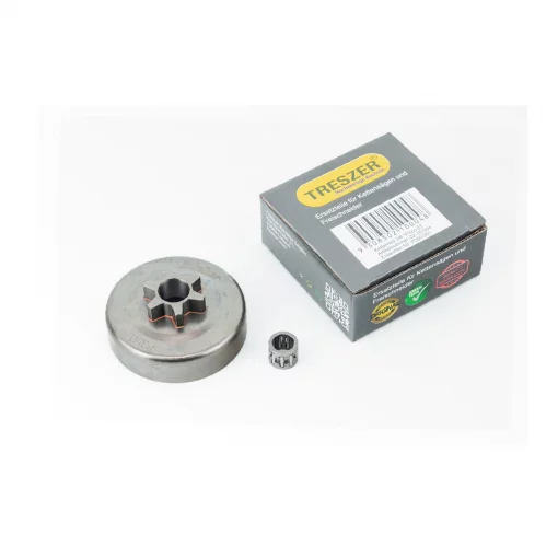 Тарелка сцепления "звезда" 3/8-6 + подшипник Partner-350/351/352/371/372, Husqvarna-235/236/240, OLEO MAC-936-937-940-941,