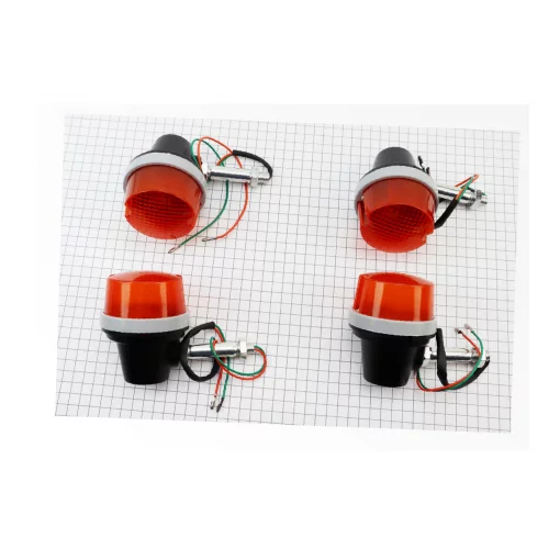 Поворотник с кронштейном, цвет ободка-", серый" 4шт (возможные потёртости, cколы, см. фото), ЯВА, YQ-343379