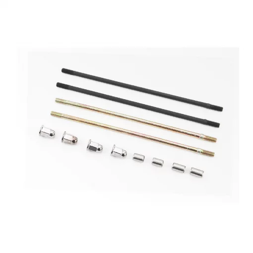 Шпилька двигуна к-кт 70cc (195мм, 2шт, 188мм, 2шт)+гайки, втулки, DELTA, YQ-338318