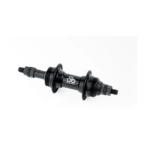 Втулка задняя MTB алюминиевая 14Gx36H под вольнобег, Disk-brake (резьба), 2 пром-подшипники 6200 2RS, крепл. гайка, чёрная