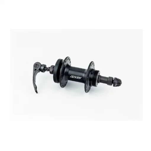 Втулка задняя MTB алюминиевая 14Gx36H под вольнобег, Disk-brake, 2 пром-подшипники 6200 2RS, крепл. эксцентрик, чёрная MS31R,