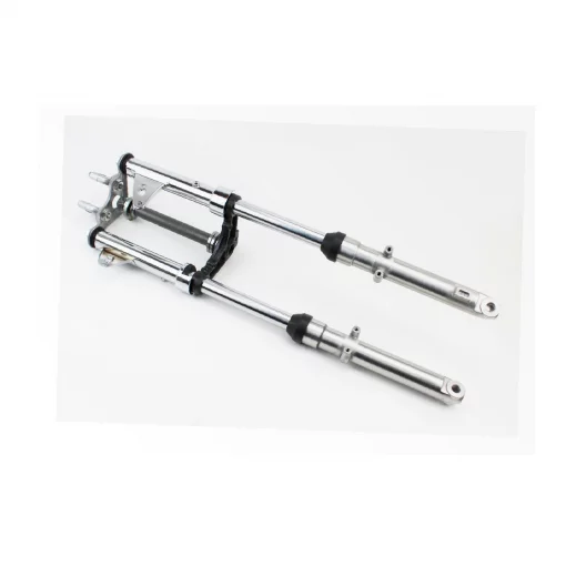 Вилка передня (перо) ліве, праве к-кт 2шт, L-660мм; d-27мм+траверс+кріплення фари тип 2, ALPHA, YQ-319302