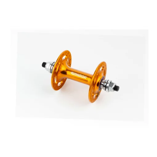 Втулка передняя FIX алюминиевая 14Gx36H, 2 пром-подшипники 6000 2RS, крепл. гайка, золотистая KT-DP6F, ВЕЛОЗАПЧАСТИНИ, YQ-412416