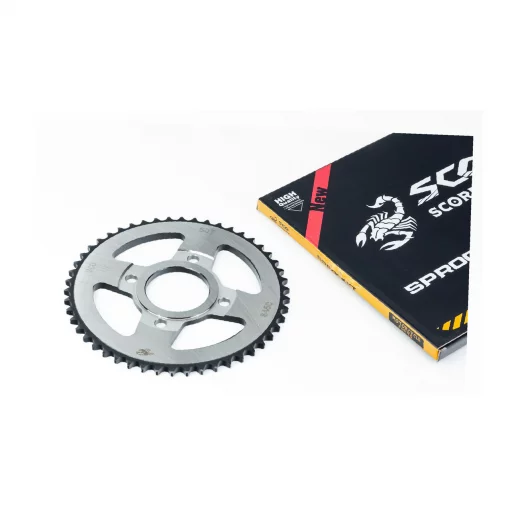 Звезда задняя WY125-428-50Т-d-58; 4отв.*90мм "калёная" (ZS125J спицы), ЗЧ-МОТО, YQ-356323