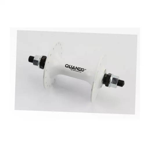 Втулка передня FIX алюмінієва 14Gx36H, кріпл. гайка, біла KT-DPB F, ВЕЛОЗАПЧАСТИНИ, YQ-406377