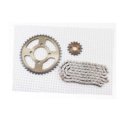 Зірки, ланцюг к-кт ZS125J, 428H-116L+43T+15T "гартований" (у коробці), Viper-125-150J, YQ-321554