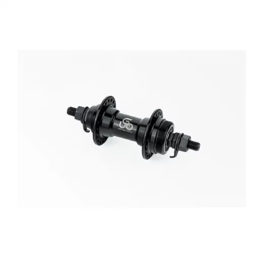 Втулка передняя MTB алюминиевая 14Gx36H, Disk-brake (резьба), 2 пром-подшипники 6200 2RS, крепл. гайка, чёрная U-B23F,